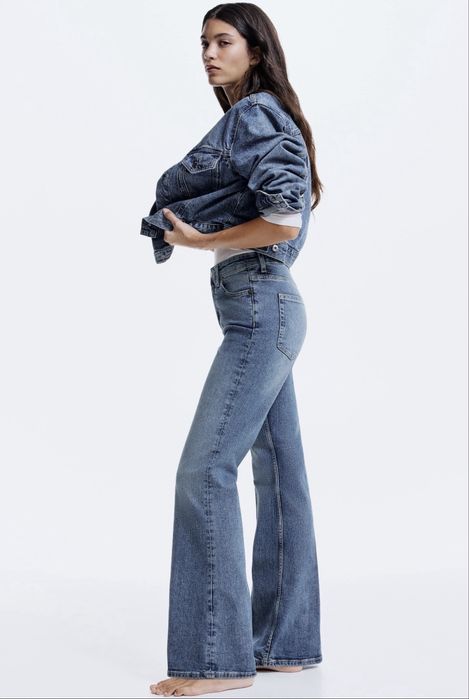 Джинсы H&M Flare High Waist, размер EUR 38 (M), клеш, высокая посадка