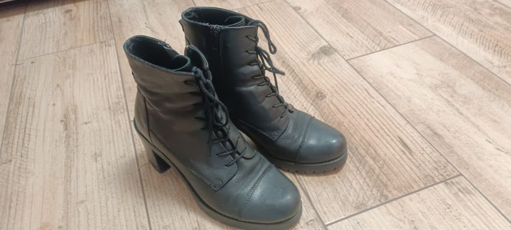 Botki zimowe damskie 38 skóra naturalna