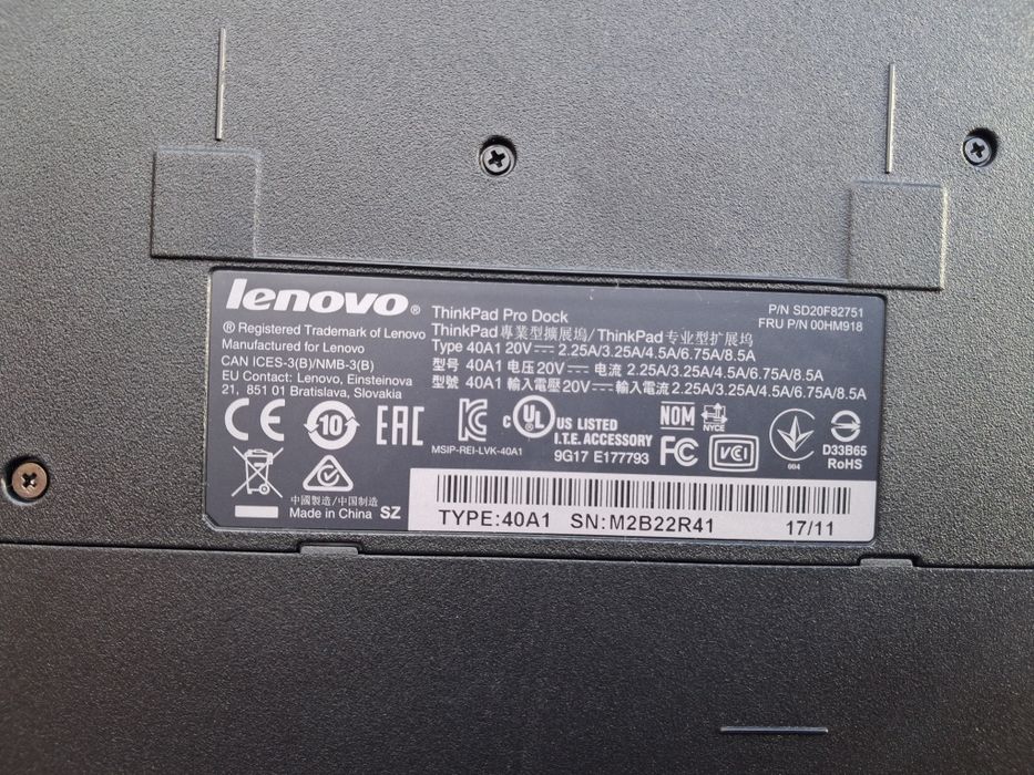 Lenovo Bateria, Zasilacz, Stacja dokująca