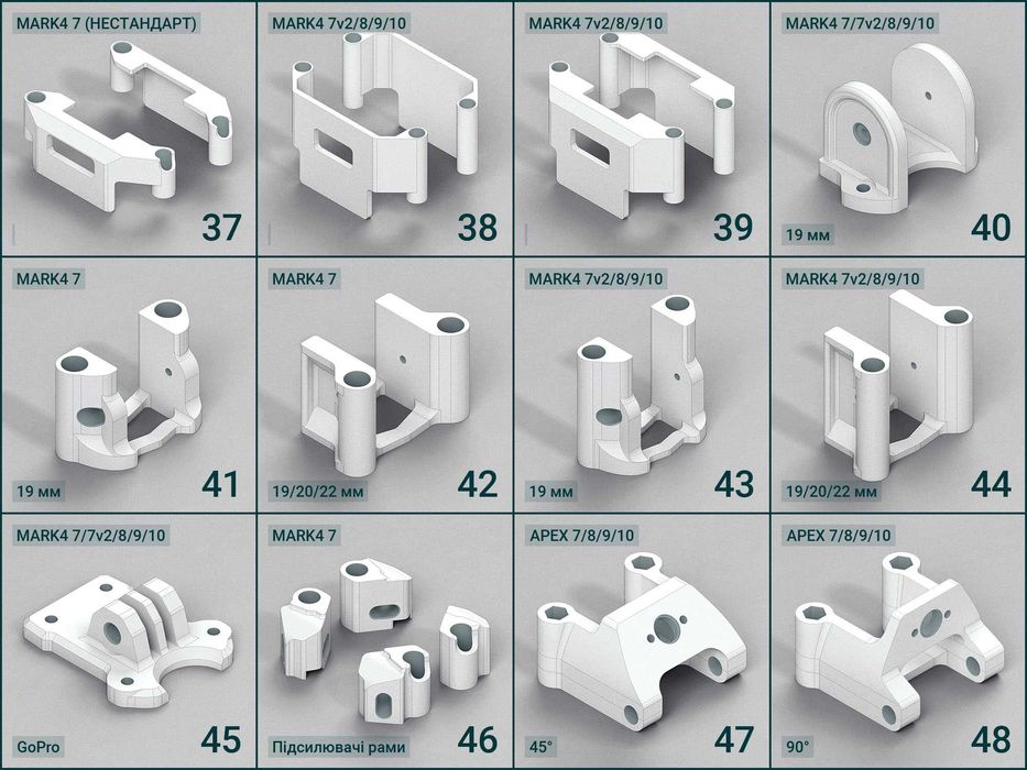 3d print for fpv, 3д друк для fpv. Тримач антени vtx