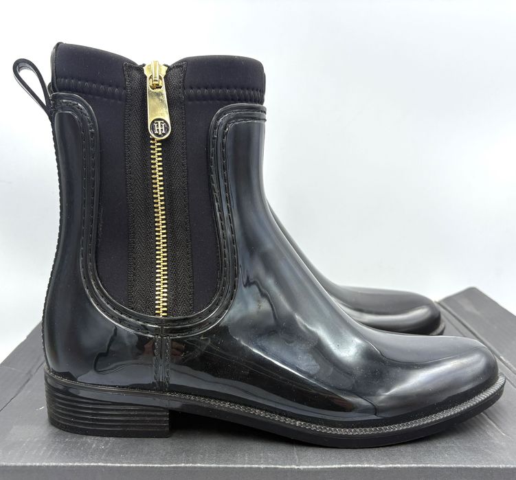 ‼️Używane oryginalne kalosze botki TOMMY HILFIGER czarne 40 AZ 015