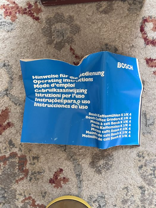 Moinho de Café Bosch K-3, Made in Germany (mid century modern)