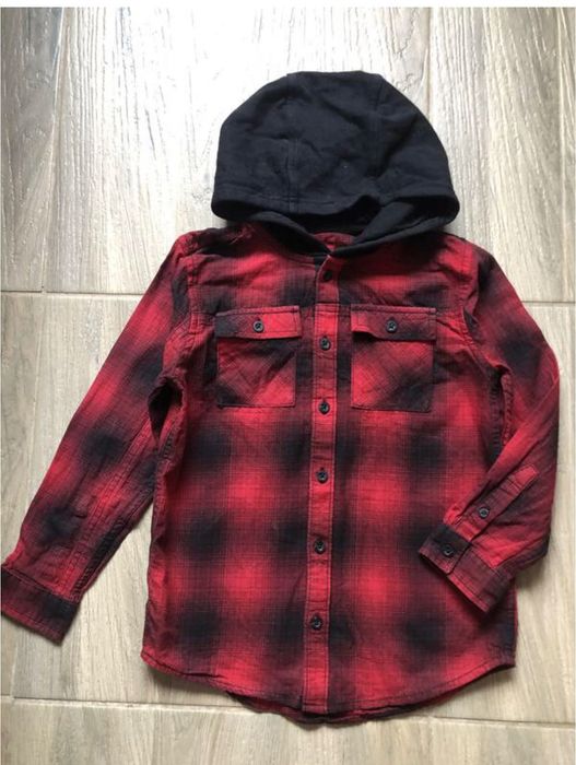 Сорочка рубашка червона клітинка F&F 7-8 років 128 см