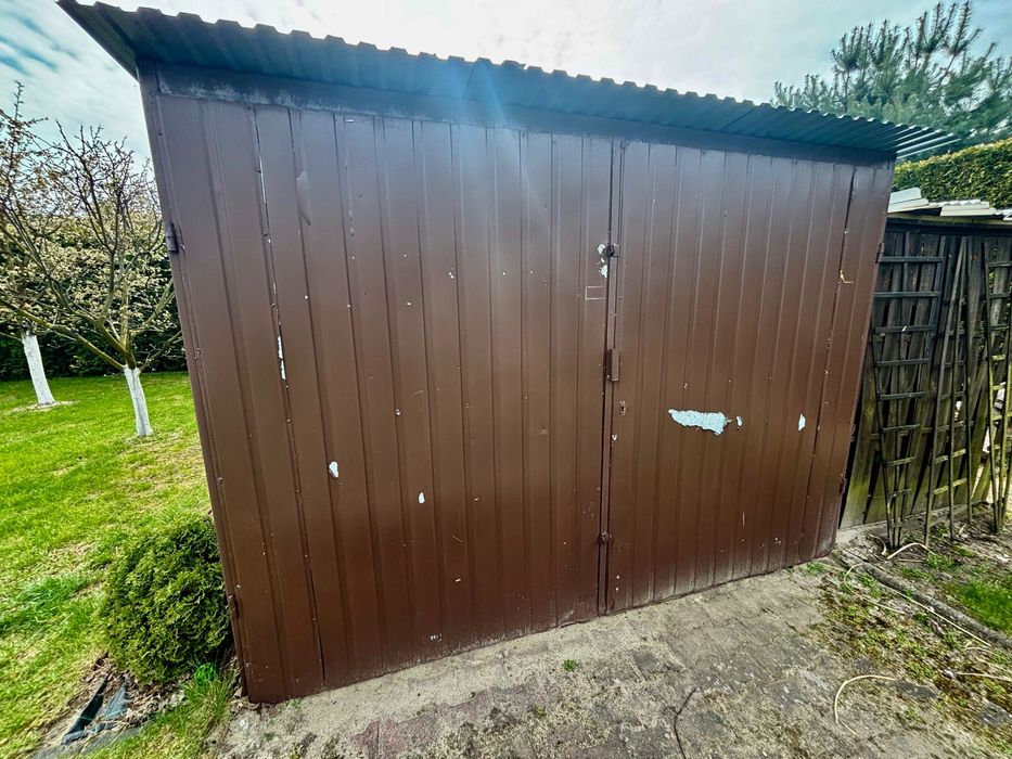 Garaż blaszany / blaszak, 3x5, ocynk, na budowę