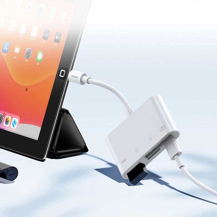 HUB Lightning OTG p/ USB / iPhone / Leitor SD e TF Joyroom S-H142