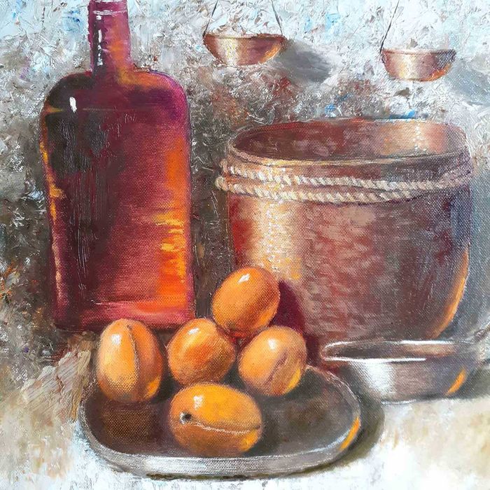 Картина натюрморт, олія, полотно 50х40см, на подарунок