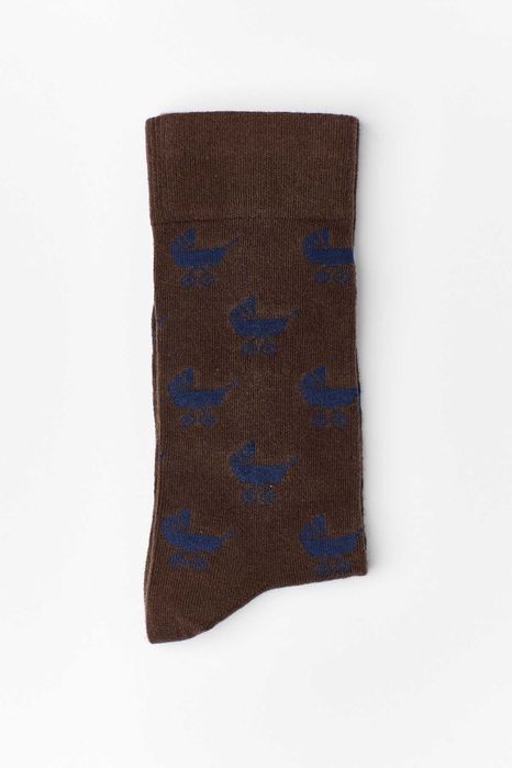 Brązowe skarpety męskie Recman Daddy 38-40