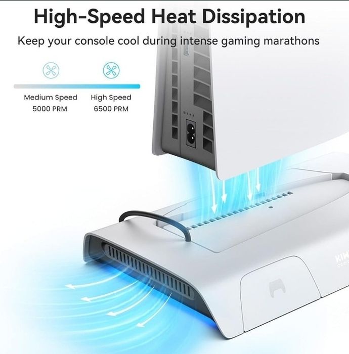 Нова док-станція KIWI design D3 RGB Cooling Dock для PS5 Slim (Зарядна підставка)