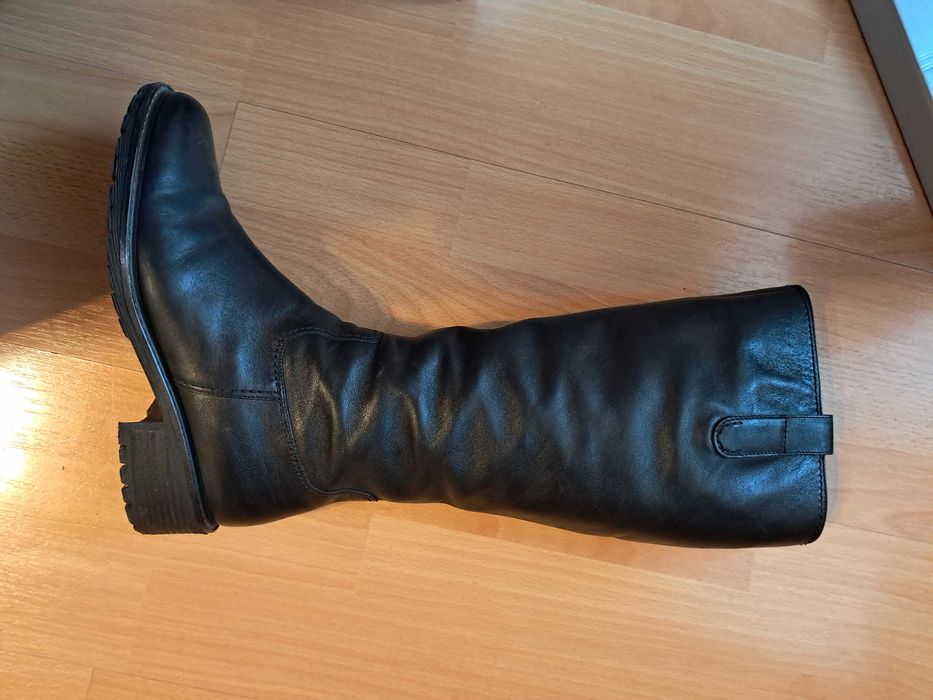 Czarne kozaki GABOR Comfort rozmiar 39 skóra