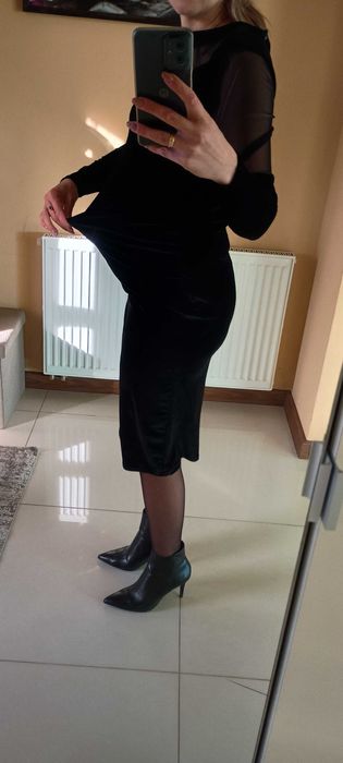 Sukienka ciążowa aksamitna s