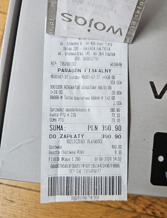 Nowe granatowe baleriny lordsy Wojas