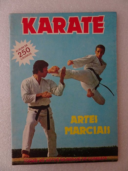 Caderneta de cromos incompleta Karate (tem 12 cromos)