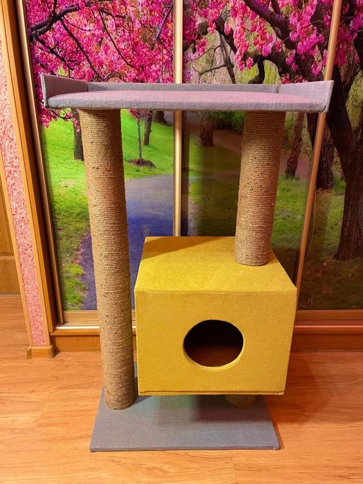 Duży drapak, wysoki, ręcznie robiony