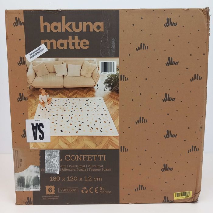 Hakuna Matte Duża Mata piankowa dla Niemowląt 1,8x1,2m XXL KONFETTI