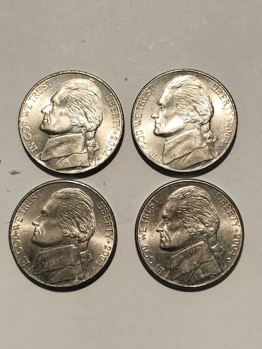 Moedas de 5 Cents Estados Unidos América