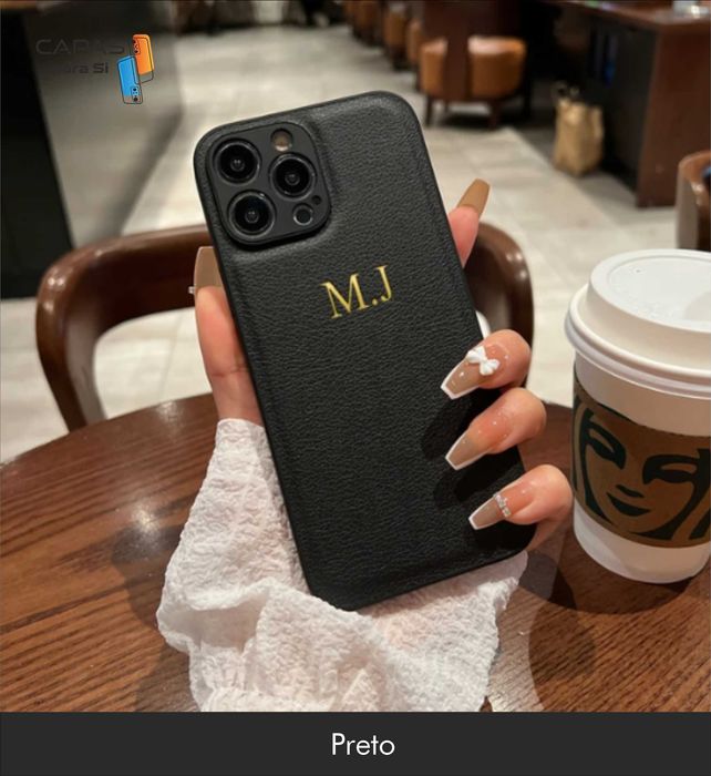 Capa IPhone em couro personalizada -- PORTES INCLUIDOS