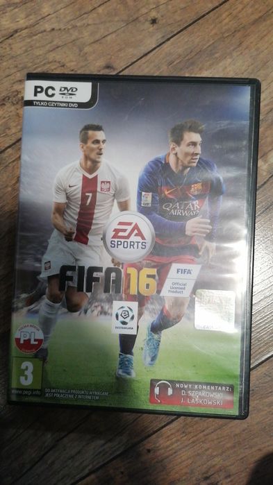 Pudełko Fifa 16 wersja CD na komputer pc