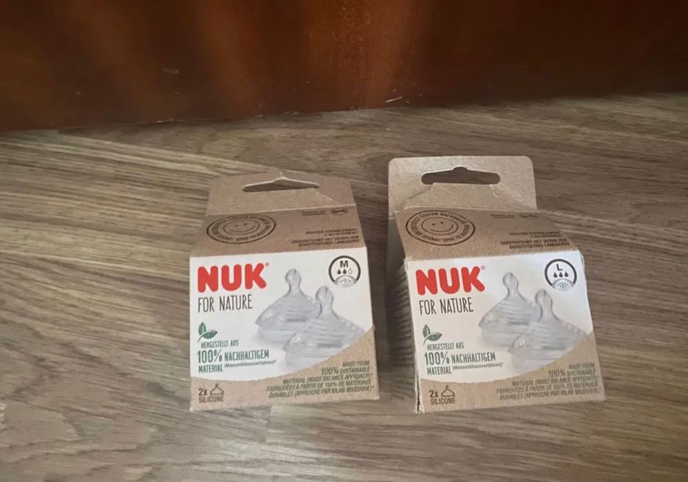 Новые сменные насадки Nuk соски на поильники бутылочки пляшечки змінні