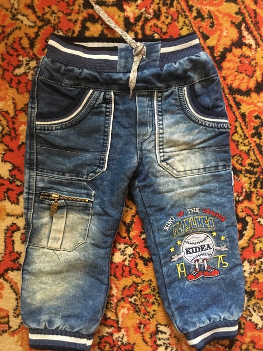 Штани  дитячі зимові, джинси .