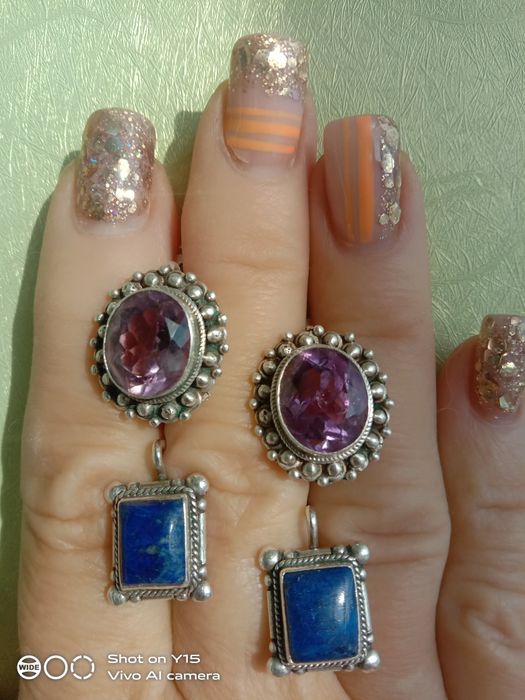 Серебряные изделия с натуральными камнями