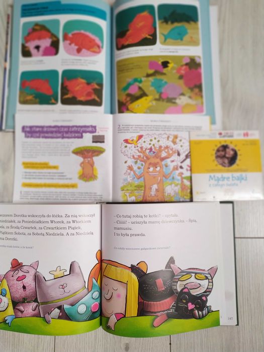 3 książki + CD - Kotki Dorotki, Zwierzęta Świata, Bajki z całego świat