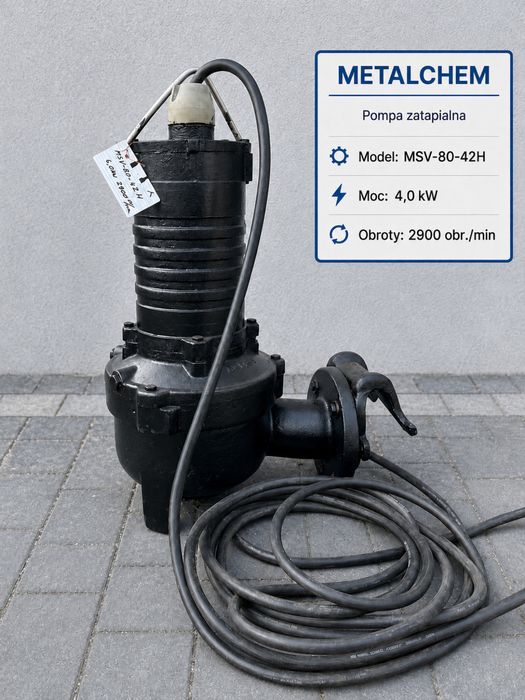 Pompa zatapialna 4,0 kW 2800Obr/min METALCHEM MSV-80-42H