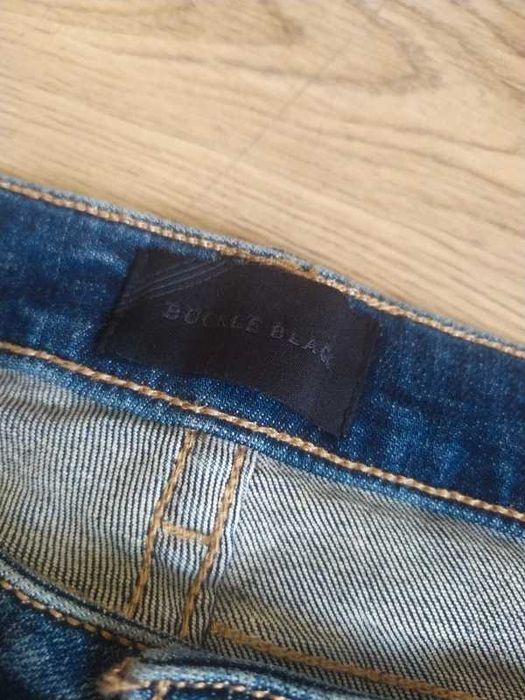 Spodnie męskie jeansy straight Buckle black Japan swag alternative 30x36