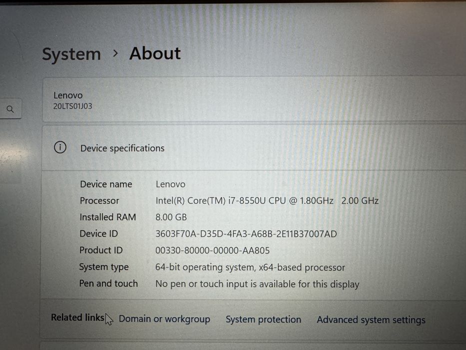 Laptop Lenovo ThinkPad L480 – 8 GB RAM | SSD 256 GB | Windows 11 Pro