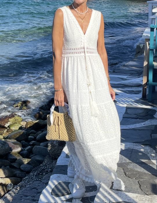 Vestido branco em renda S/M