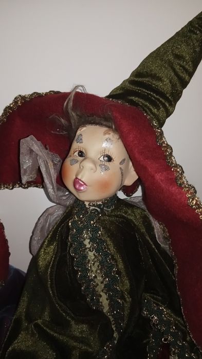 Elfo de 1m, gigante, com corda costas, musical (Xmas)