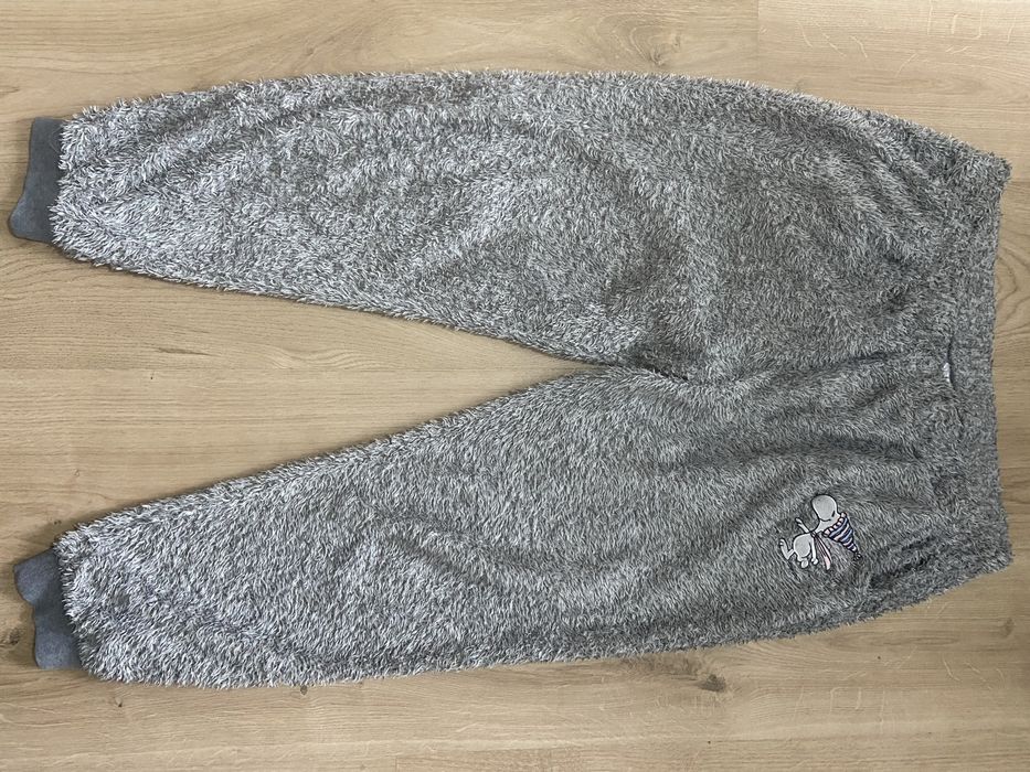 C&A Peanuts rozm L szare spodnie ciele dresowe piżama kudłate Vintage