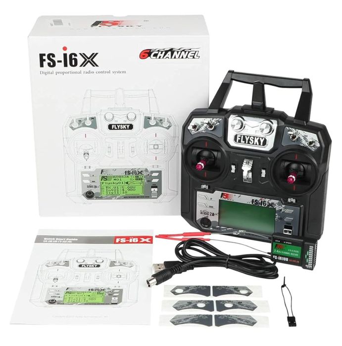 FlySky FS-i6X + FS-iA10B odbiornik aparatura lodka zanetowa model rc