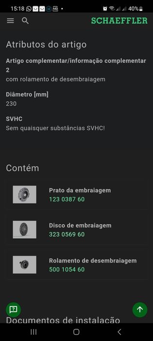 Kit de embraiagem Shawffler  - Novo