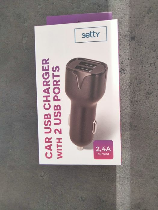 Ładowarka samochodowa USB