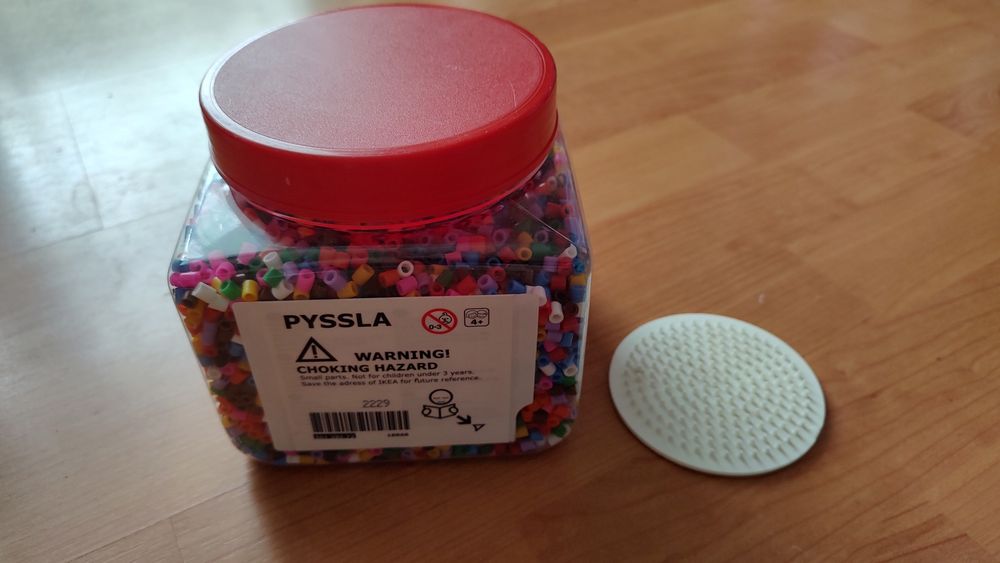 Zestaw koralików PYSSLA + płytki Hama – duży zestaw