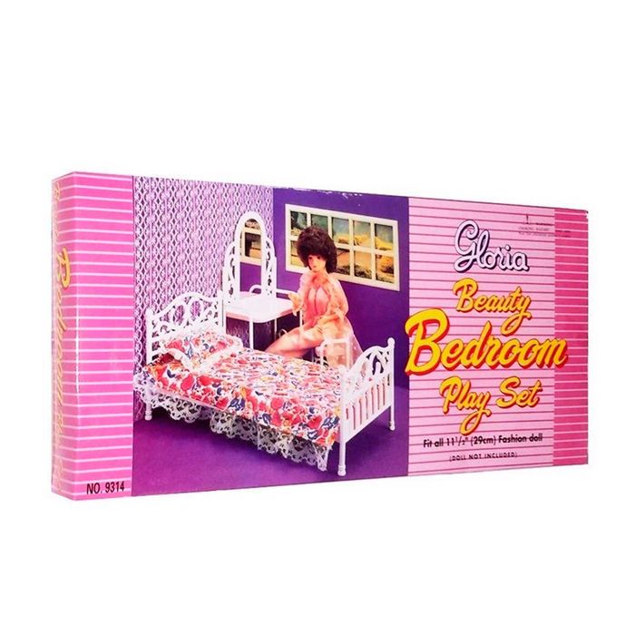 Меблі для Барбі 9314 Лялькова мебель Спальня Ліжко для ляльки