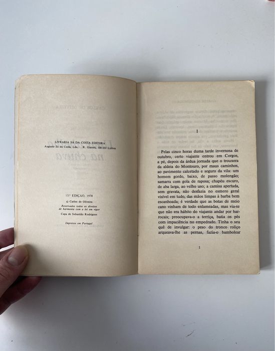 Livro Uma Abelha na Chuva. Carlos de Oliveira
