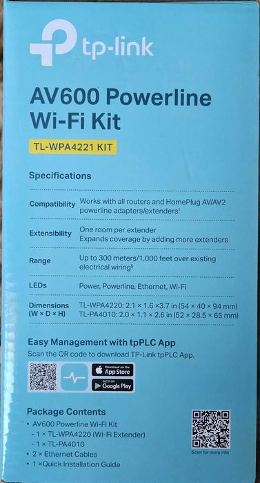 Kit Powerline TP-Link TL-WPA4221 AV600
