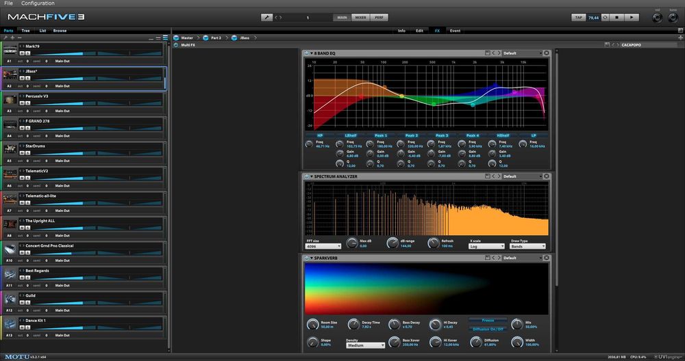 Motu MachFive 3 Sampler + prezent Izotope, Ableton, NI Kontakt, UVI