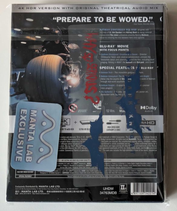 Mroczny Rycerz 4K UHD PL + 2x BD Double Lenticular FSB (unikat, folia)