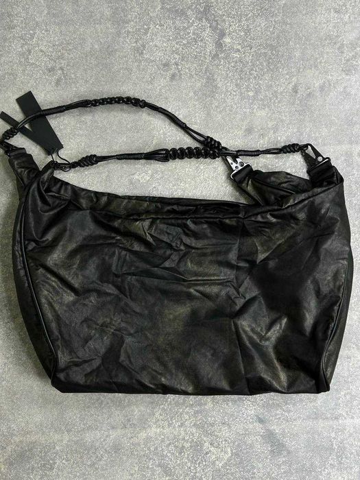 Шкіряна Сумка-рюкзак чорна black shopping bag рюкзак