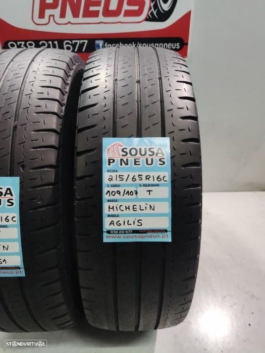 2 pneus semi novos 215-65r16c michelin agilis - oferta dos portes