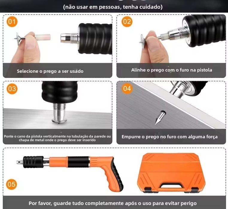 Pistola de Pregos fulminantes