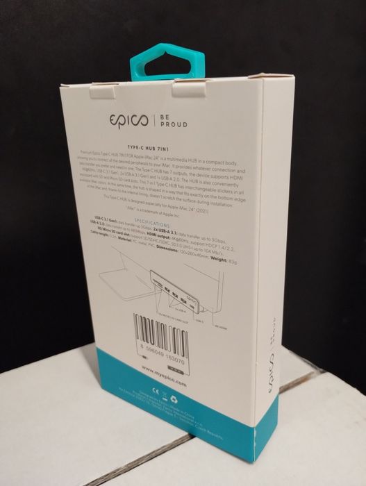 Epico Type-C Hub 7 in 1 - Przejściówka USB-C do iMac