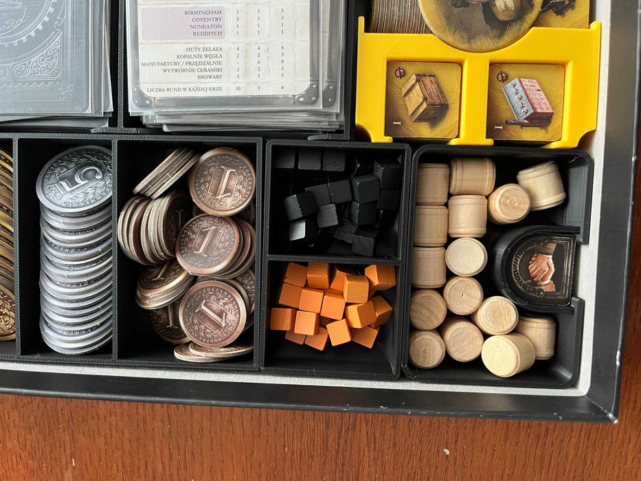 Insert / organizer 3D do gry planszowej Brass: Birmingham Rebel