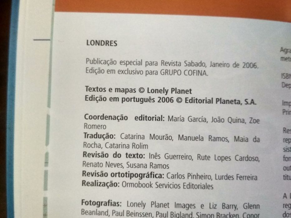 Livros/ guias de viagens Lonely Planet, edição portuguesa