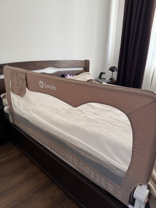 Захисний бортик Lionelo Hanna, барʼєр для ліжка, 150х66см