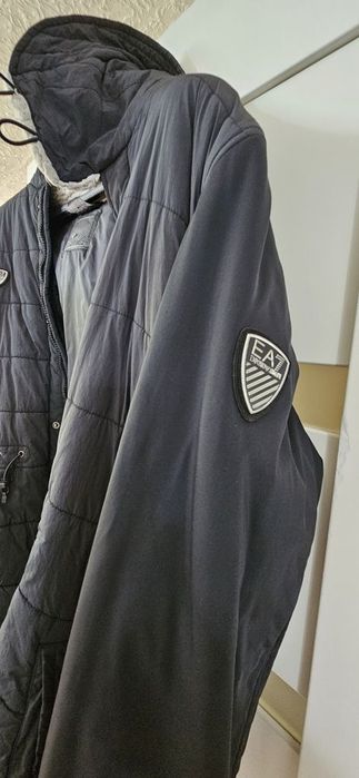 Armani kurtka parka L/XL kaptur czarna kaptur tommy armani boss edycja limitowana piękna