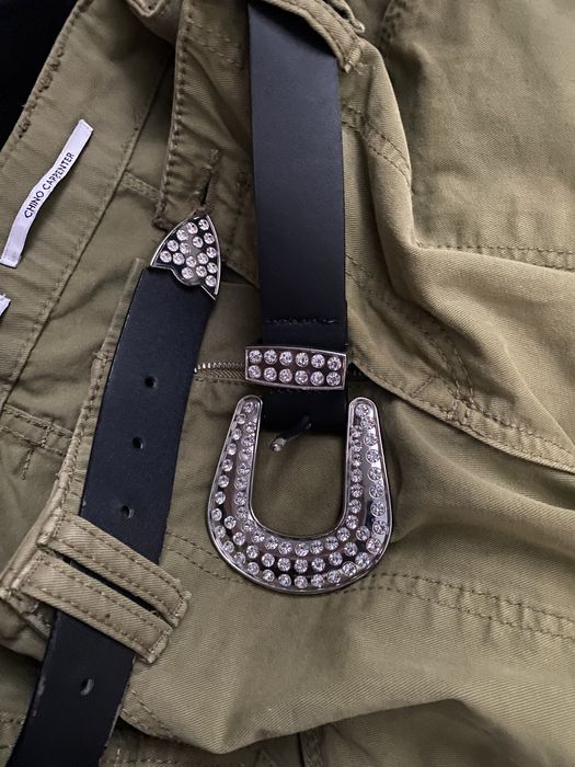 карго штани Bershka кольору хакі на низькій посадці