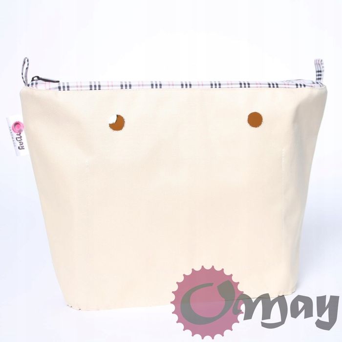 organizer do OBAG STANDARD krata elegancka beżowo-czerwono-czarna OMAY